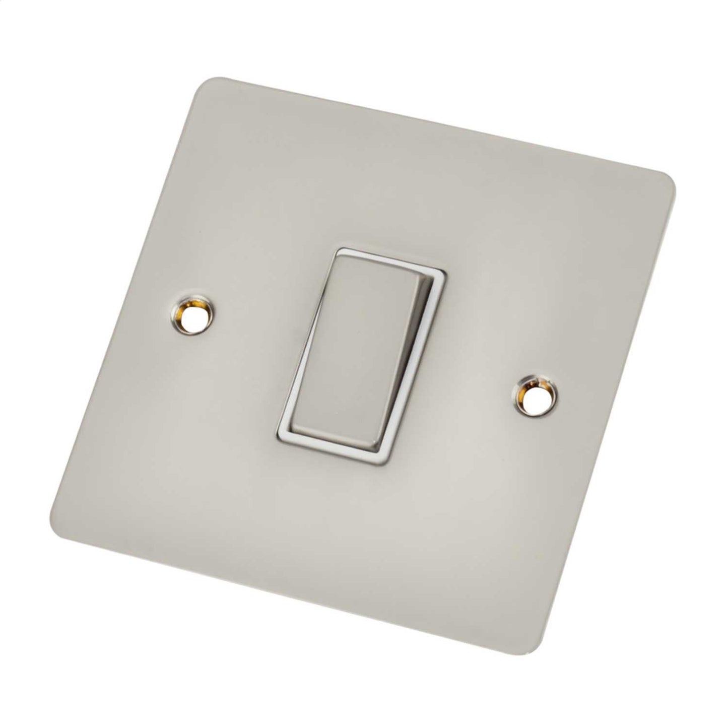 Scolmore Click Define 10A 1 Gang 2 Way Light Switch White Insert Pearl Nickel