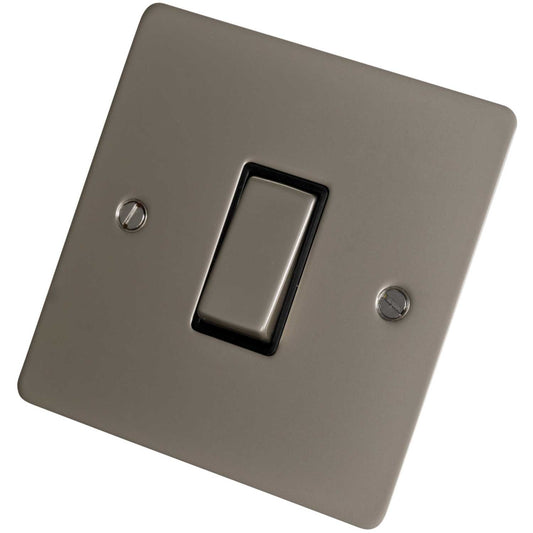 Scolmore Click Define 10A 1 Gang Intermediate Ingot Switch with Black Insert Pearl Nickel
