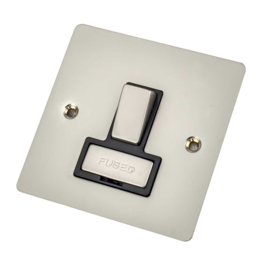 Scolmore Click Define 13A DP Switched Fused Spur Black Insert Pearl Nickel