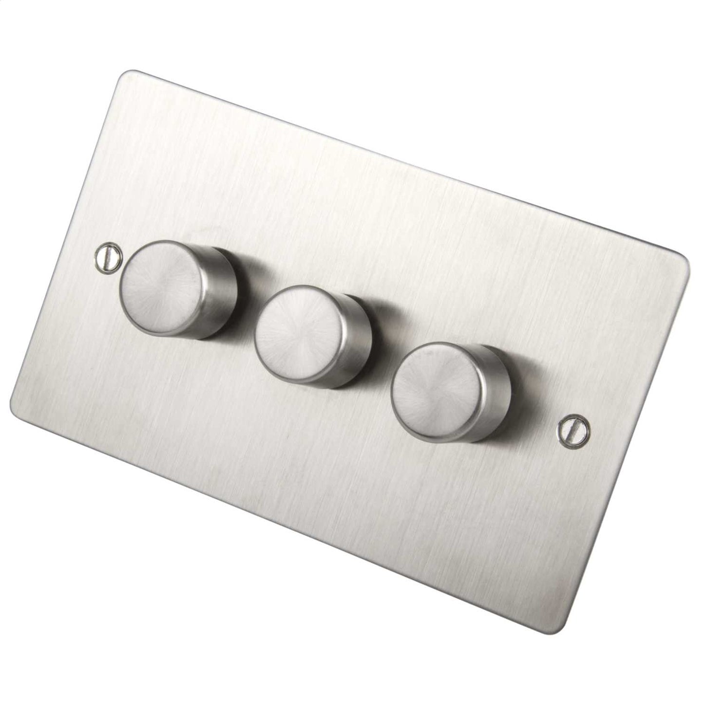 Scolmore Click Define 400W 3 Gang 2 Way Dimmer Switch Stainless Steel