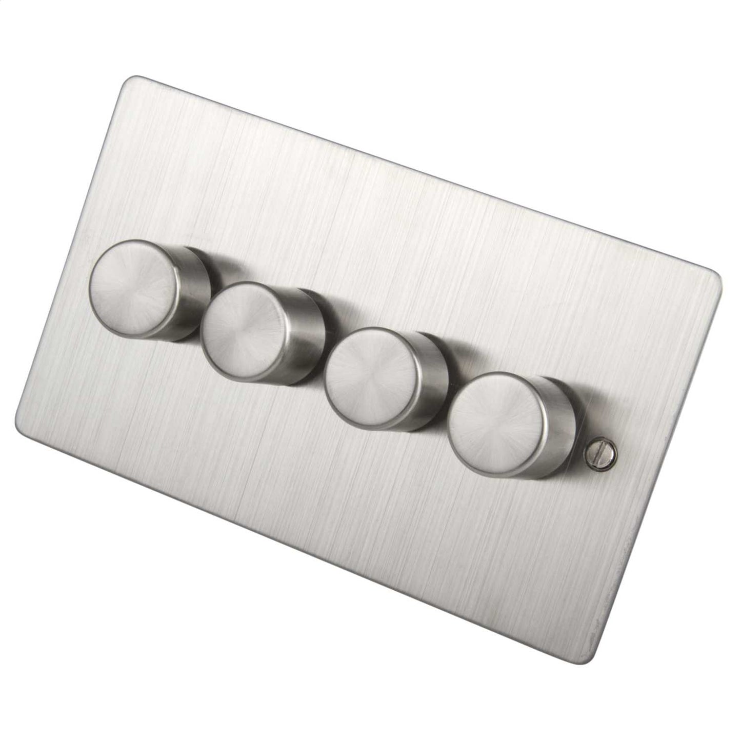 Scolmore Click Define 400W 4 Gang 2 Way Dimmer Switch Stainless Steel