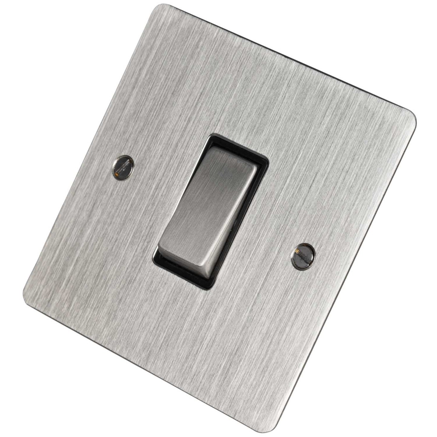 Scolmore Click Define 10A 1 Gang Intermediate Switch Black Insert Stainless Steel