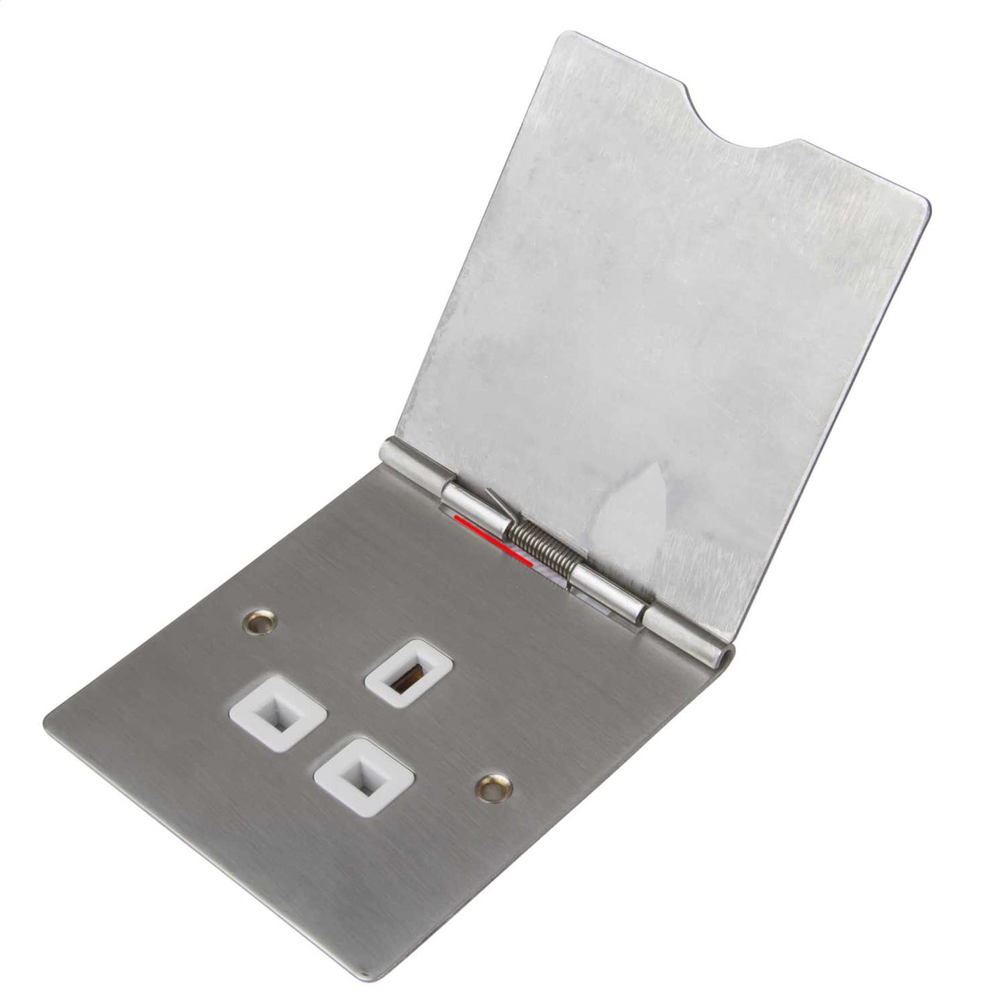 Scolmore Click 13A 1 Gang Floor Socket Outlet Stainless Steel