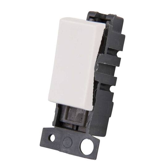 Scolmore Click Mini Grid 10A 3 Position Retractive Switch Module Polar White