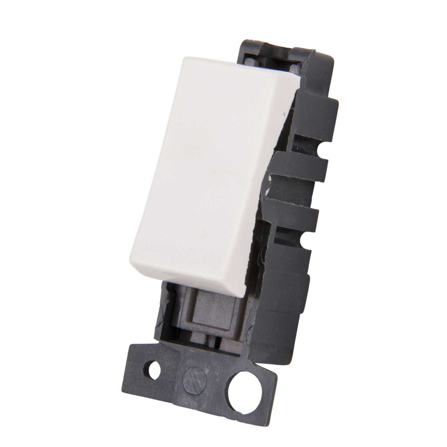 Scolmore Click Mini Grid 10A 2 Way Retractive Switch Module Polar White