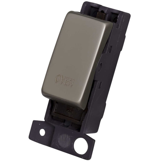 Scolmore Click Mini Grid 10A Double Pole Switch Module marked Oven Pearl Nickel