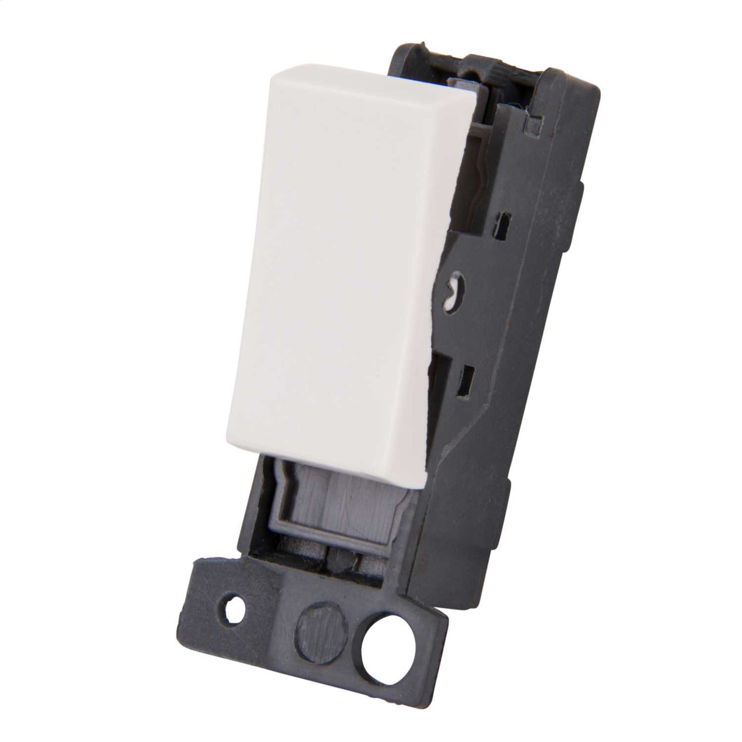 Scolmore Click Mini Grid 10A Double Pole Switch Module Polar White