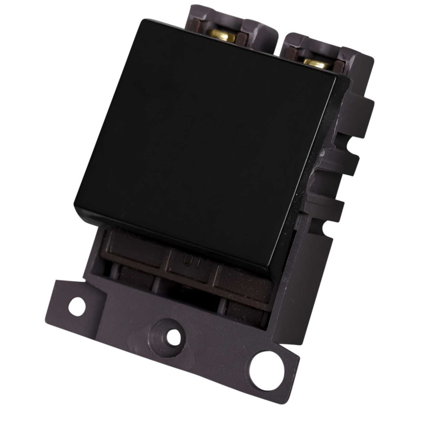 Scolmore Click Mini Grid 20A Double Pole Switch Module Black