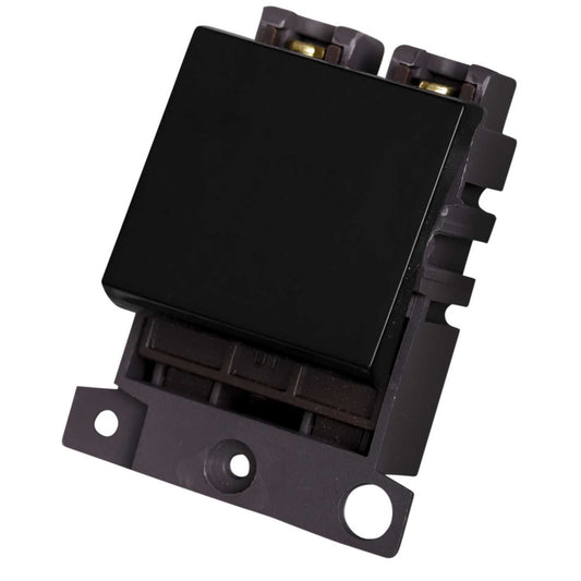 Scolmore Click Mini Grid 20A Double Pole Switch Module Black