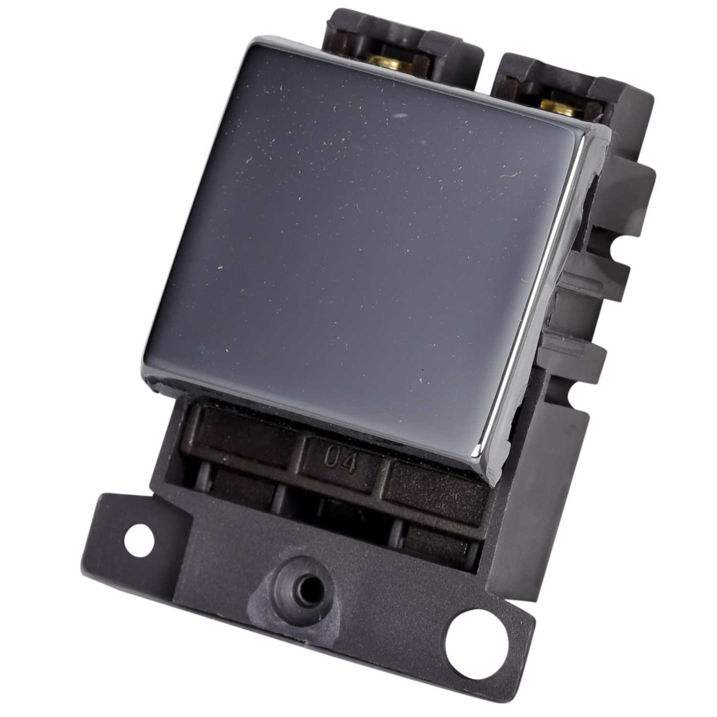 Scolmore Click Mini Grid 20A Double Pole Switch Module Polished Chrome