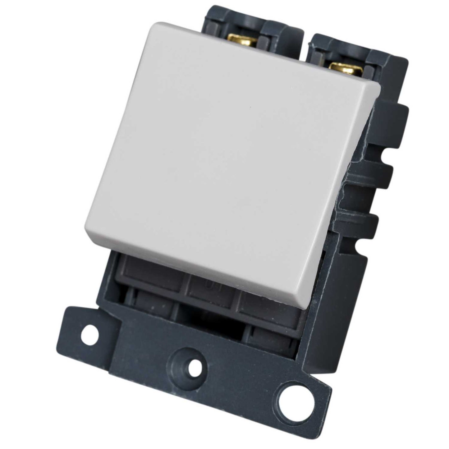 Scolmore Click Mini Grid 20A Double Pole Switch Module Polar White