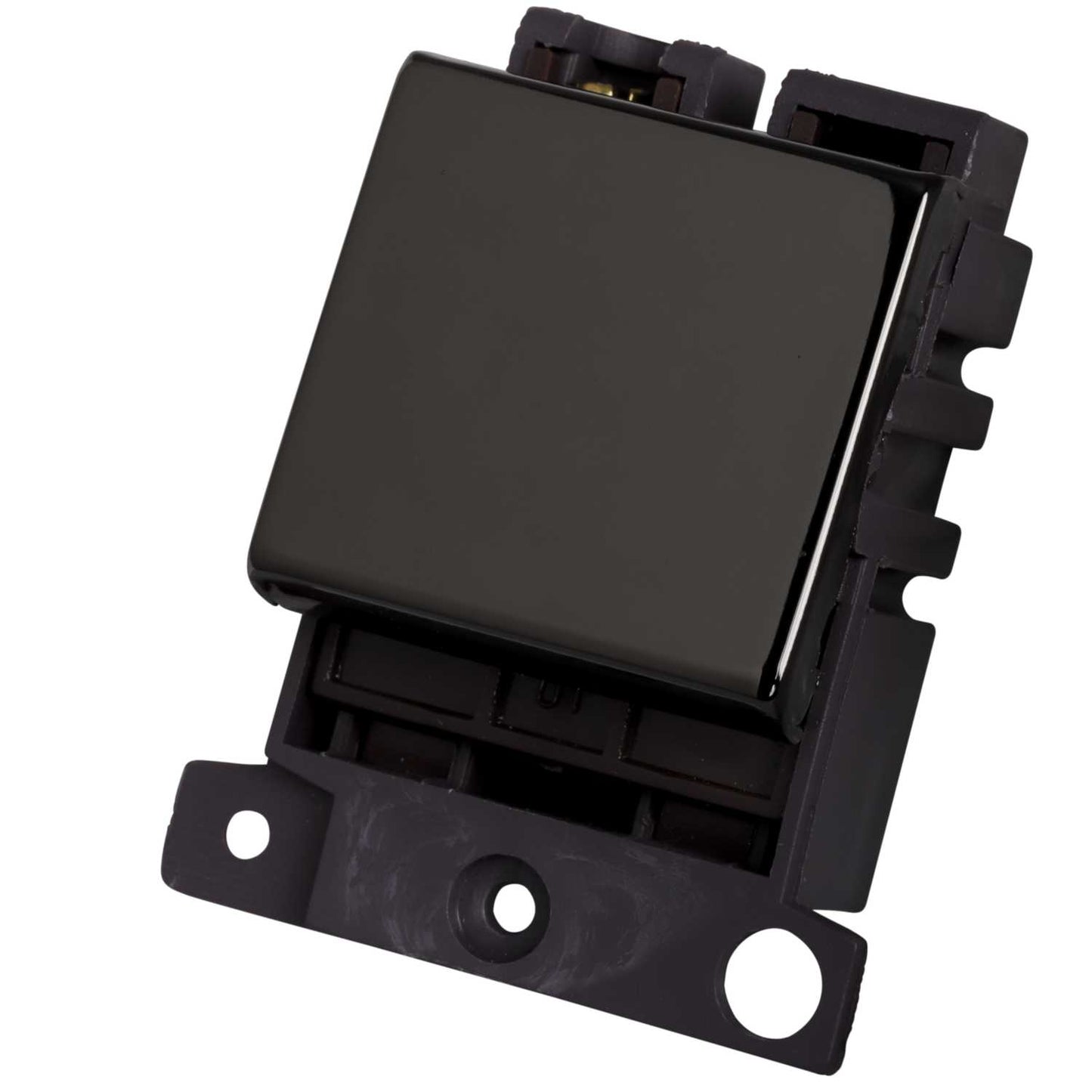 Scolmore Click Mini Grid 20A 2 Way Switch Module Black Nickel
