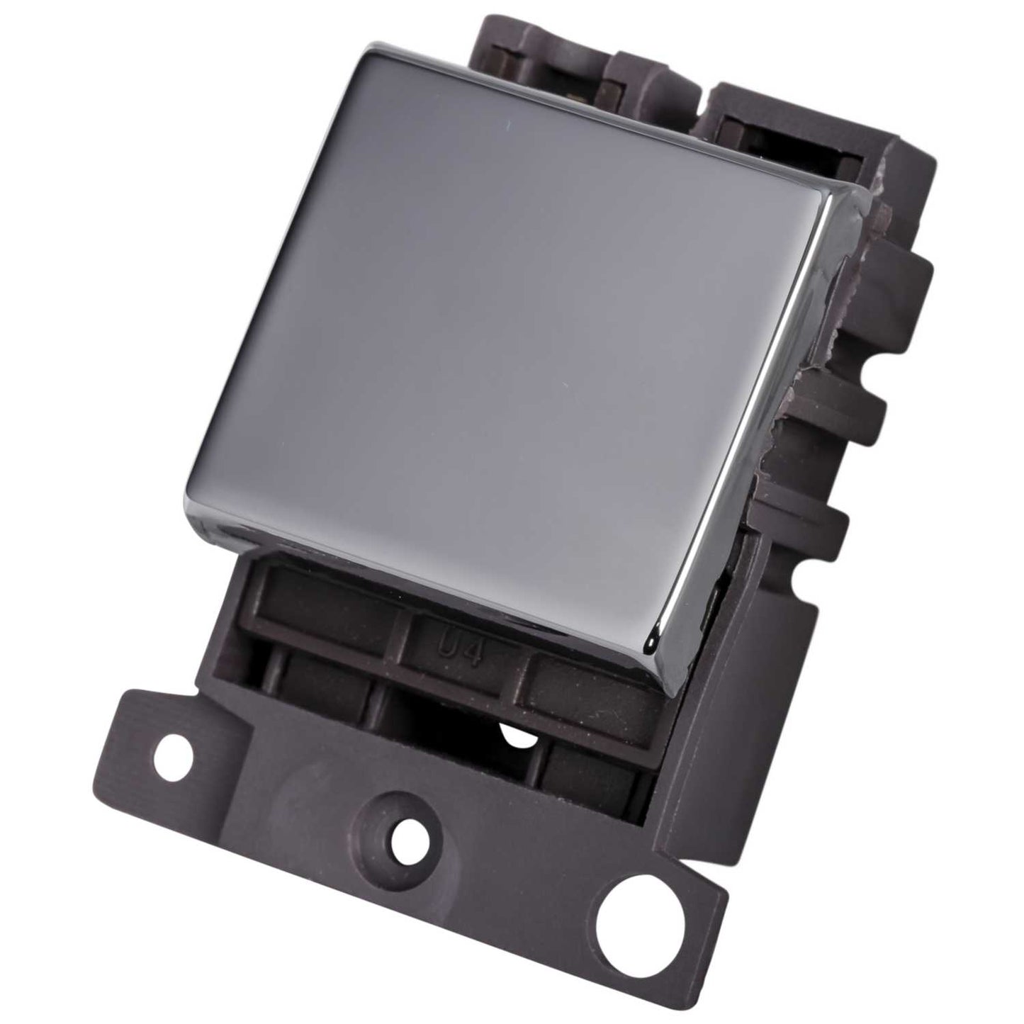 Scolmore Click Mini Grid 20A 2 Way Switch Module Polished Chrome