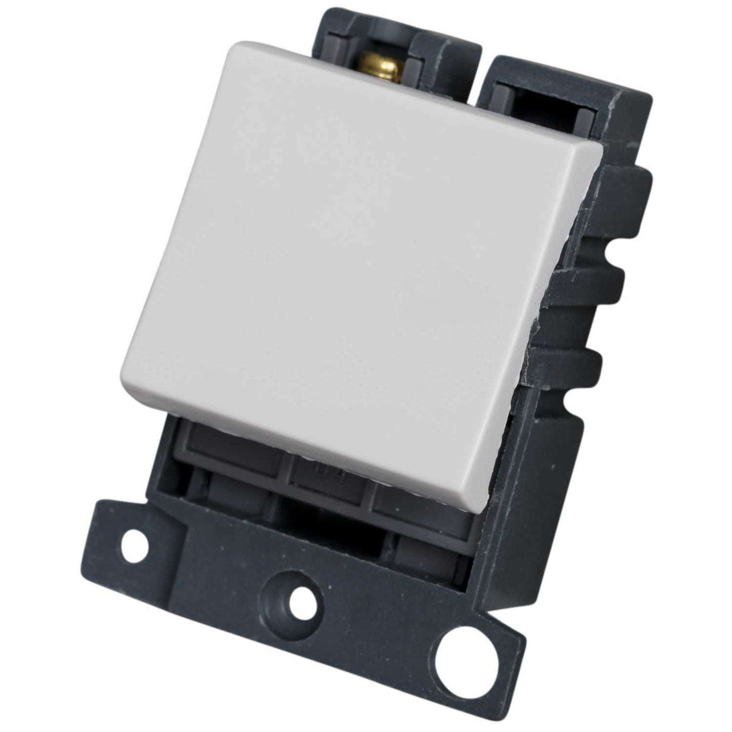 Scolmore Click Mini Grid 20A 2 Way Switch Module Polar White