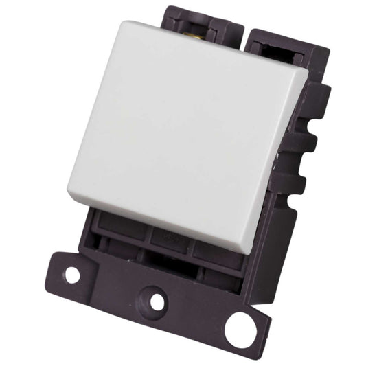 Scolmore Click Mini Grid 20A 2 Way Switch Module White