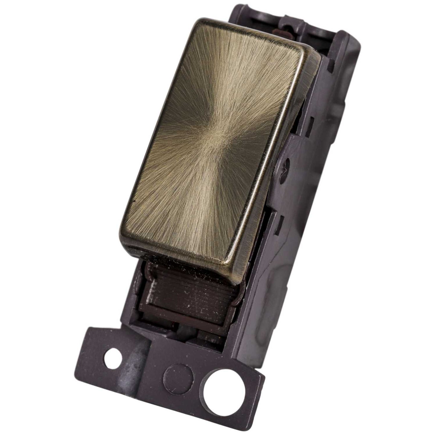 Scolmore Click Mini Grid 10A Intermediate Switch Module Antique Brass