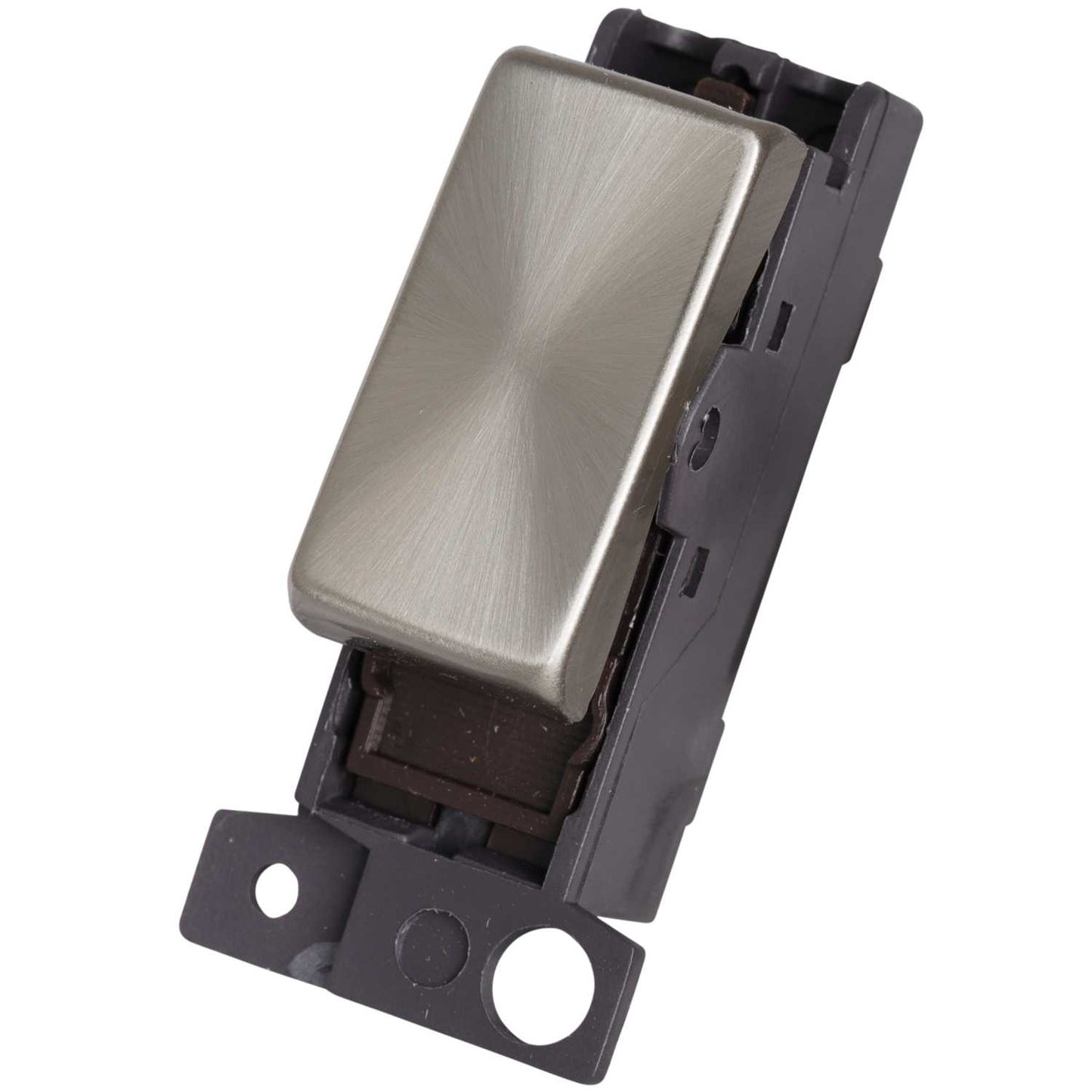Scolmore Click Mini Grid 10A Intermediate Switch Module Satin Chrome