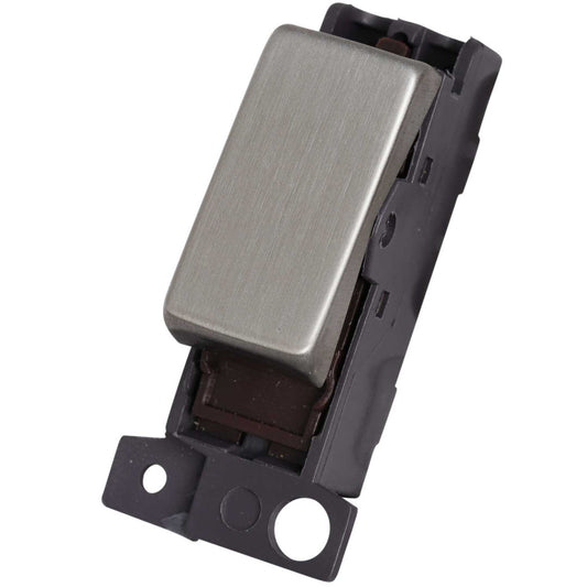 Scolmore Click Mini Grid 10A Intermediate Switch Module Stainless Steel