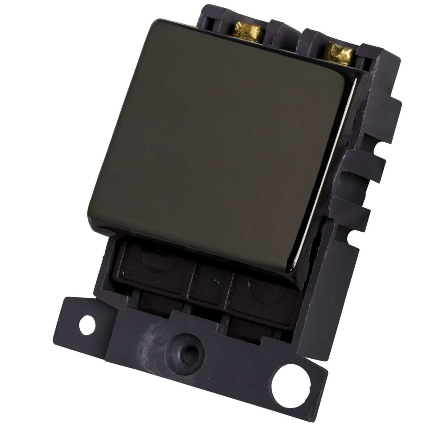 Scolmore Click Mini Grid 32A Double Pole Switch Module Black Nickel
