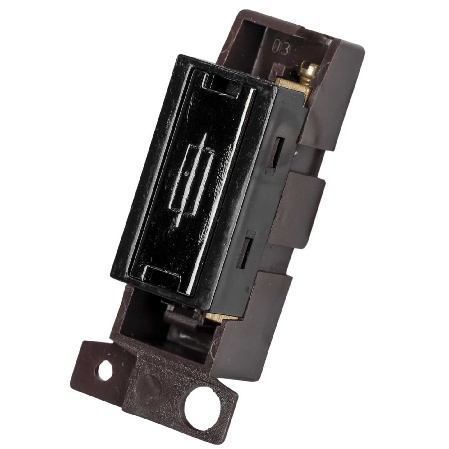 Scolmore Click Mini Grid 13A Fuse Unit Black Insert Black Nickel