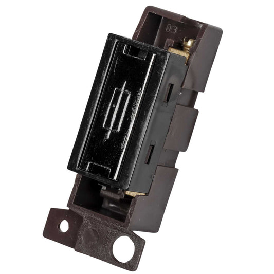 Scolmore Click Mini Grid 13A Fuse Unit Black Insert Black Nickel