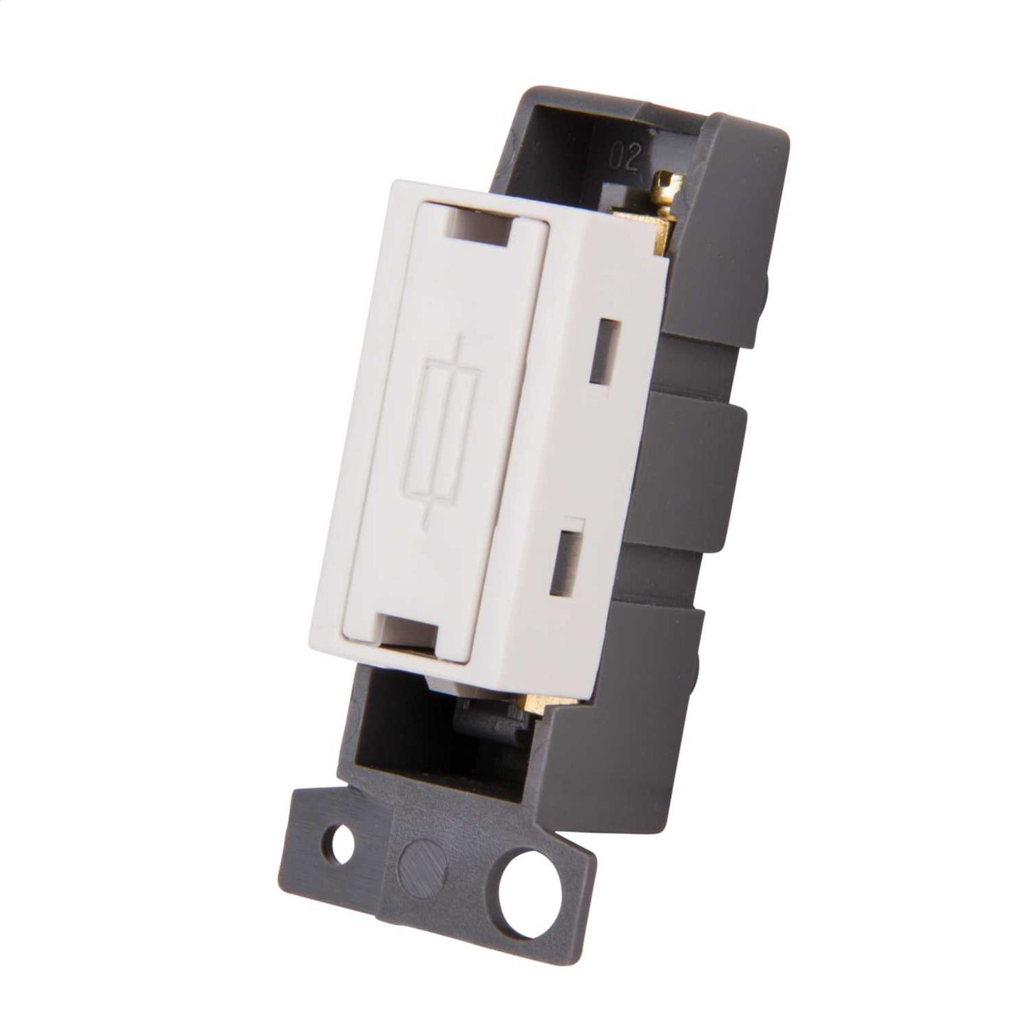 Scolmore Click Mini Grid 13A Fuse Unit Polar White