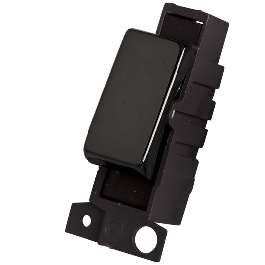 Scolmore Click Mini Grid 10A 3 Position Switch Module Black Nickel