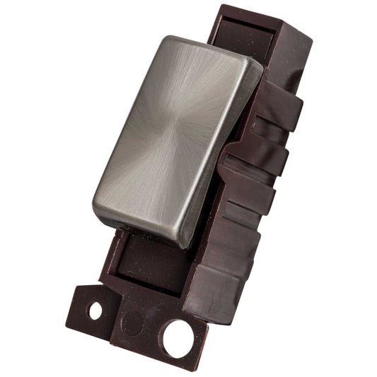 Scolmore Click Mini Grid 10A 3 Position Switch Module Brushed Steel