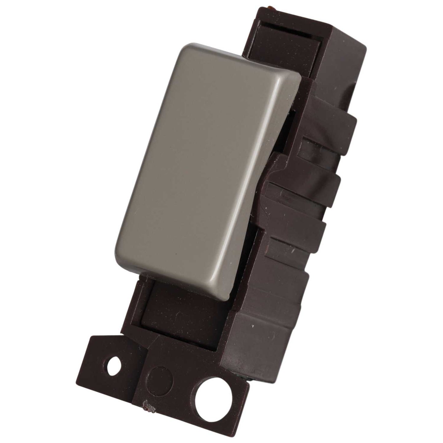 Scolmore Click Mini Grid 10A 3 Position Retractive Switch Module Pearl Nickel