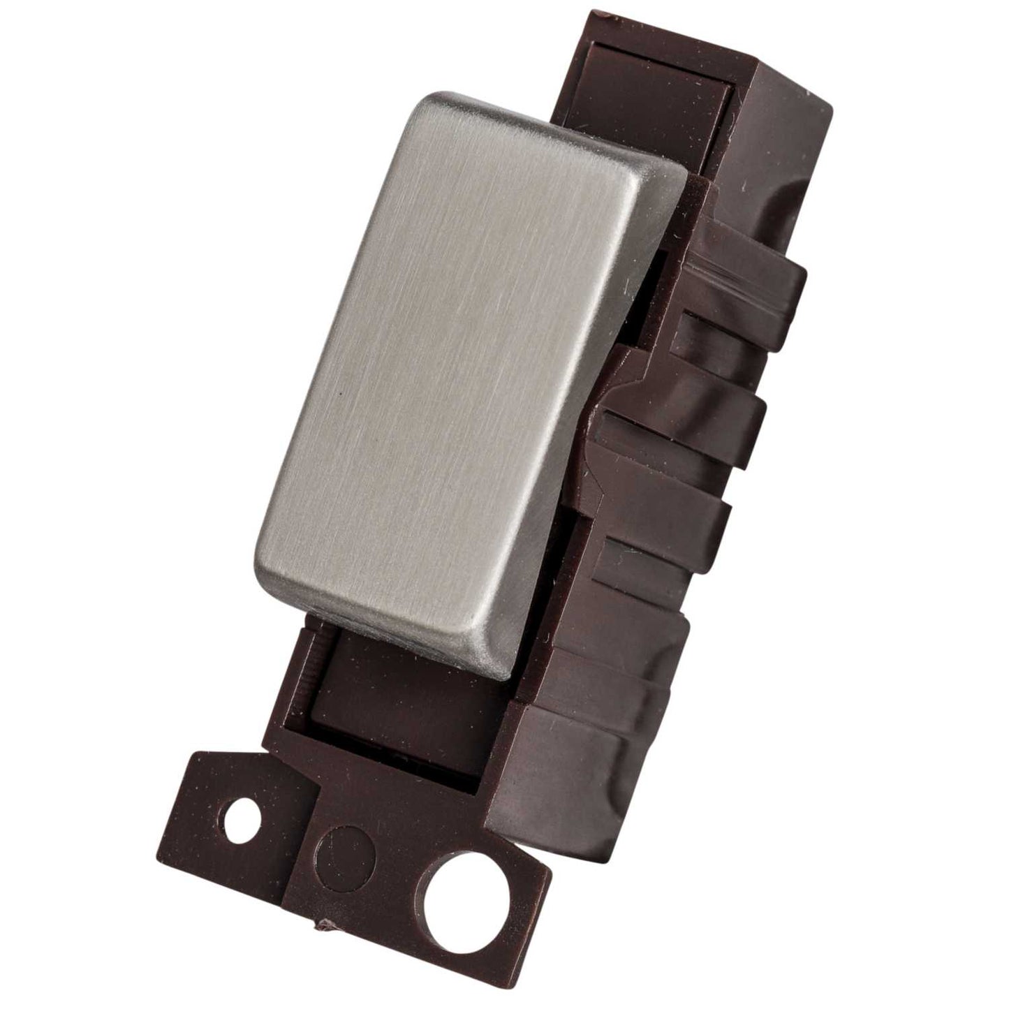 Scolmore Click Mini Grid 10A 3 Position Retractive Switch Module Stainless Steel