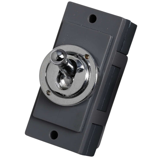 Scolmore Click Mini Grid 10A 2 Way Toggle Switch Module Polished Chrome