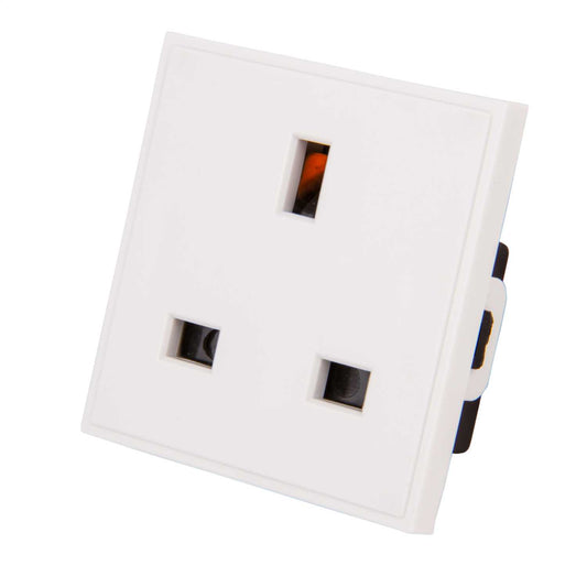 Scolmore Click New Media 13A UK Socket Outlet Euro Module White