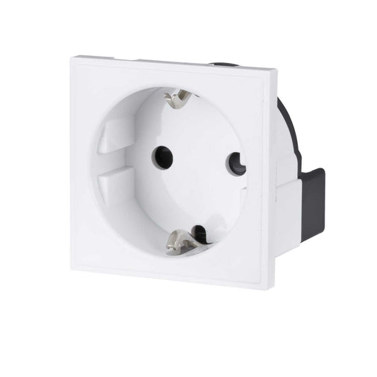 Scolmore Click New Media 16A European Schuko Socket Outlet Euro Module White