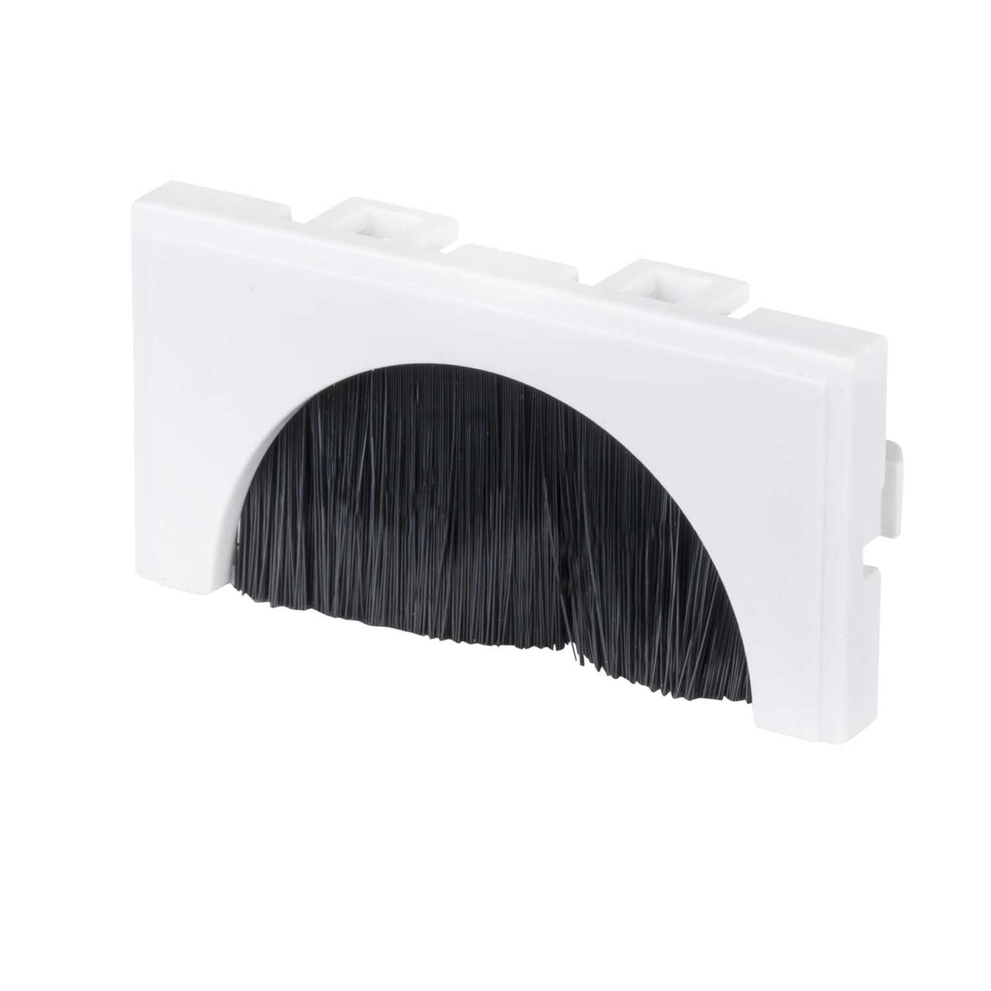 Scolmore Click New Media 1 Gang Brush Euro Module White