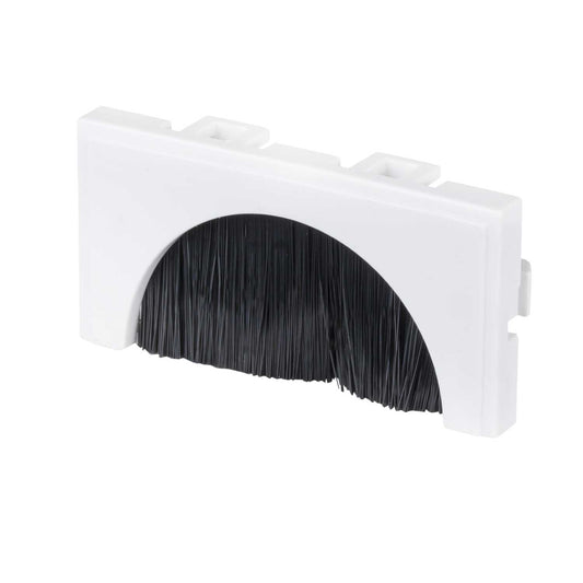 Scolmore Click New Media 1 Gang Brush Euro Module White