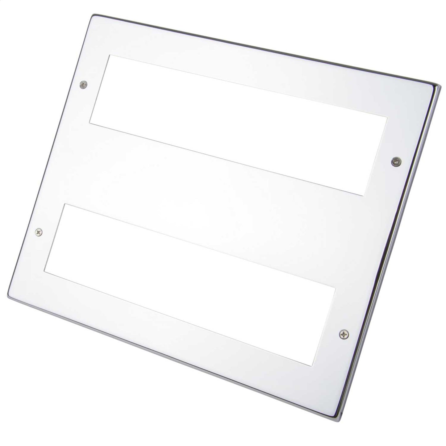 Scolmore Click New Media 16 Euro Module (2 x 8) Front Plate Polished Chrome