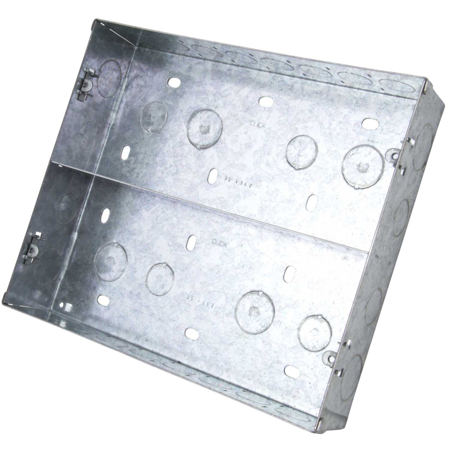 Scolmore Click New Media 16 Module Media Plate Back Box with 2 Movable Divider Plates