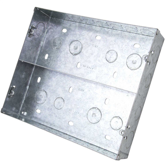 Scolmore Click New Media 16 Module Media Plate Back Box with 2 Movable Divider Plates