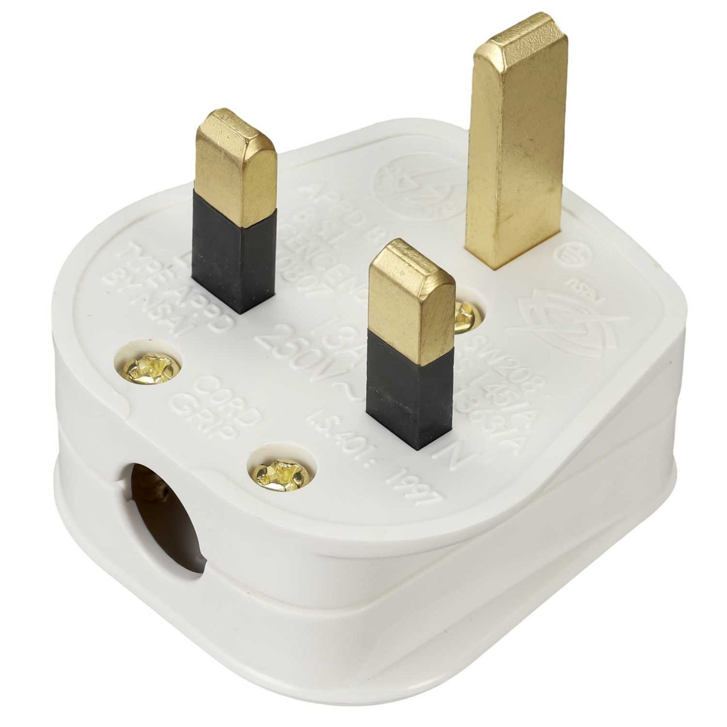 Scolmore Click 13A Fused Resilient Plug Top White