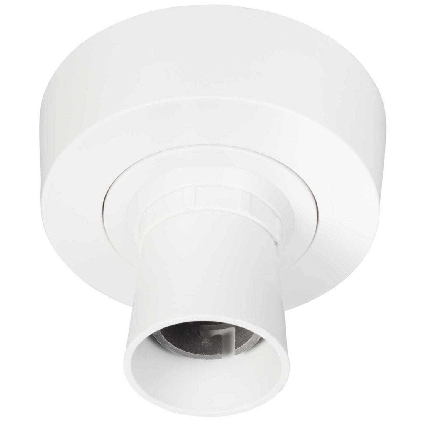 Scolmore Click BC Loop In Batten Lampholder Straight Skirt Polar White