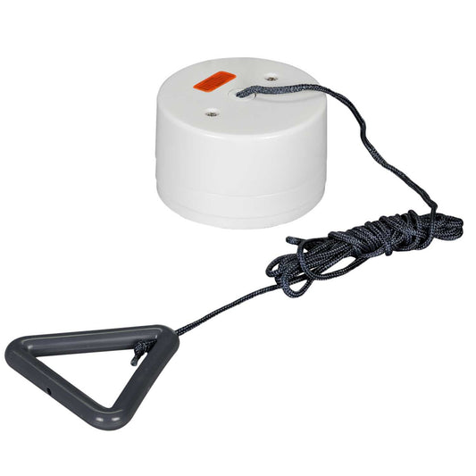 Scolmore Click Part M 16A DP Ceiling Pull Switch with Neon Grey Cord Bangle White