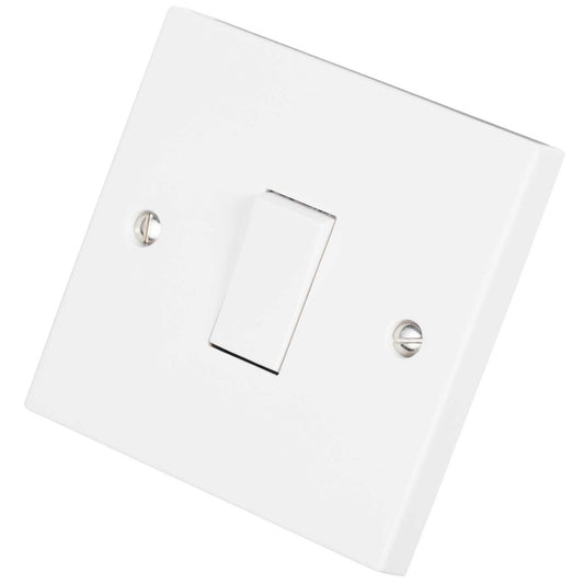 Scolmore Click Polar 10A 1 Gang 2 Way Light Switch White