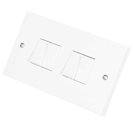 Scolmore Click Polar 10A 4 Gang 2 Way Light Switch White