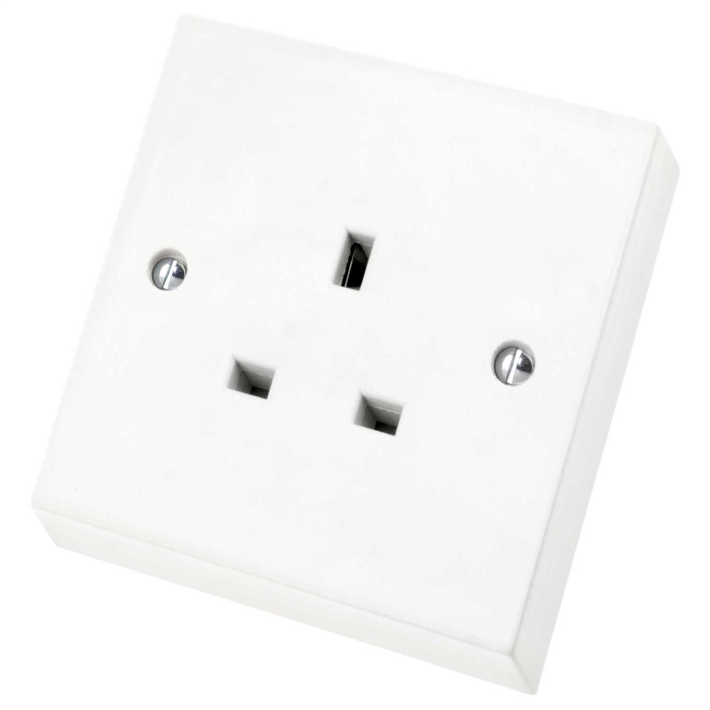 Scolmore Click Polar 13A 1 Gang Unswitched Socket White