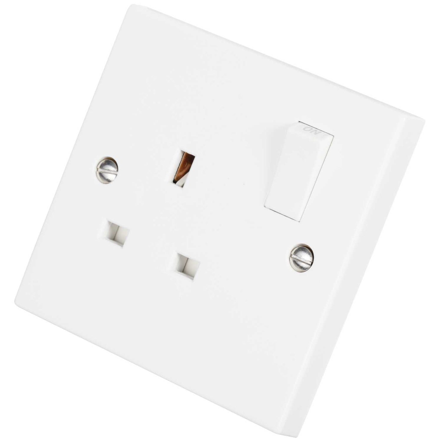 Scolmore Click Polar 13A DP 1 Gang Switched Socket White