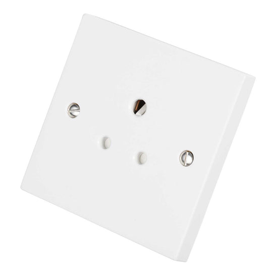 Scolmore Click Polar 5A 1 Gang Unswitched Socket White