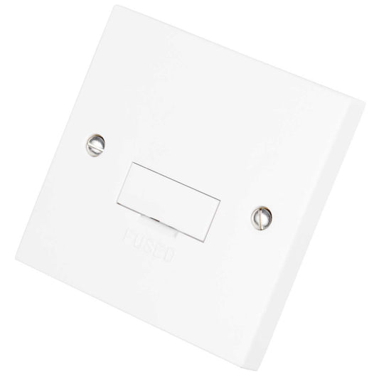 Scolmore Click Polar 13A Unswitched Fused Spur with Flex Outlet White