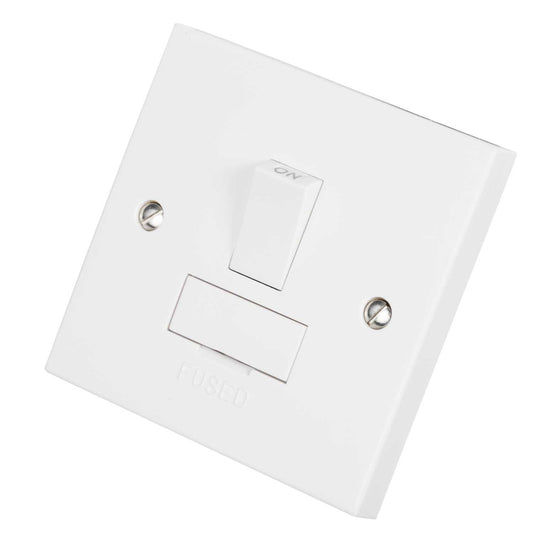 Scolmore Click Polar 13A DP Switched Fused Spur with Flex Outlet White
