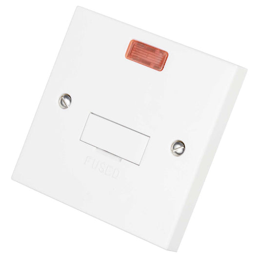 Scolmore Click Polar 13A DP Unswitched Fused Spur with Neon and Flex Outlet White