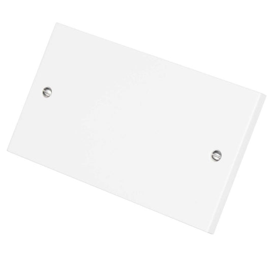 Scolmore Click Polar 2 Gang Blank Plate White